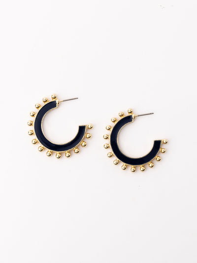 Hadley Earrings | Navy + Orange
