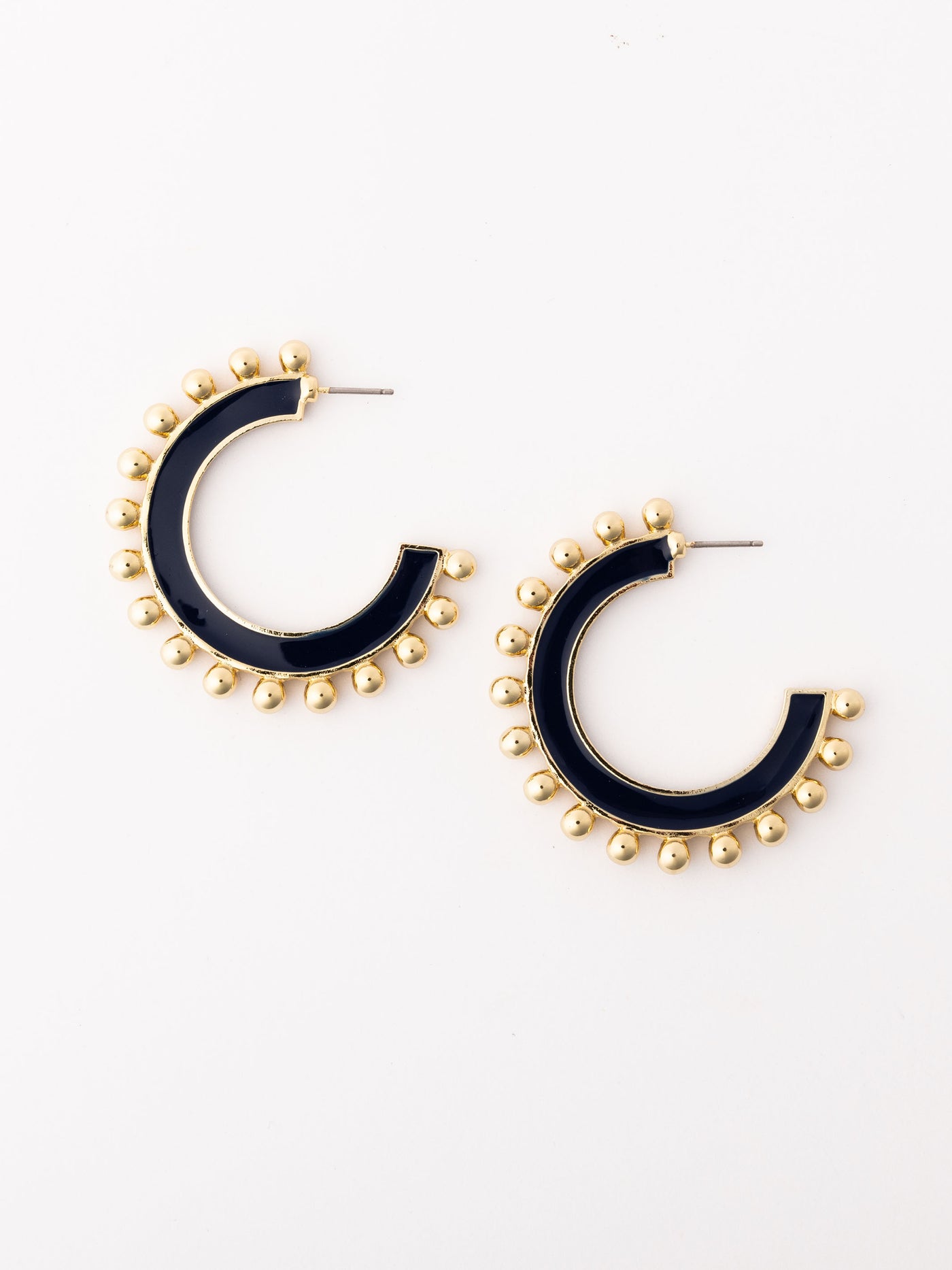 Hadley Earrings | Navy + Orange