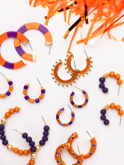 Ashlynn Earrings | Purple + Orange