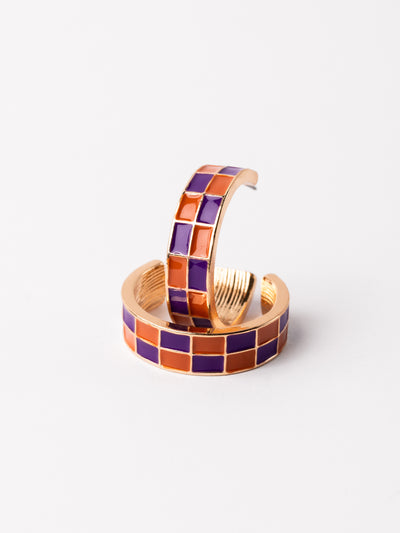 Sunny Earrings | Purple + Orange
