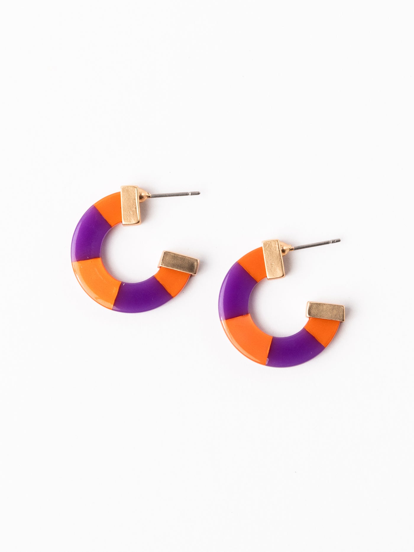 Melody Earrings | Purple + Orange