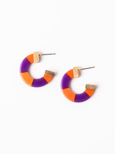 Melody Earrings | Purple + Orange