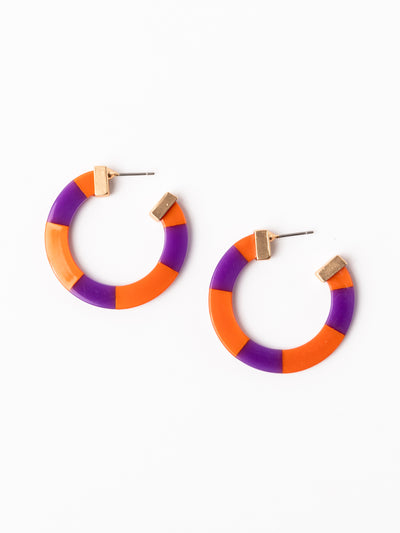 Melody Earrings | Purple + Orange