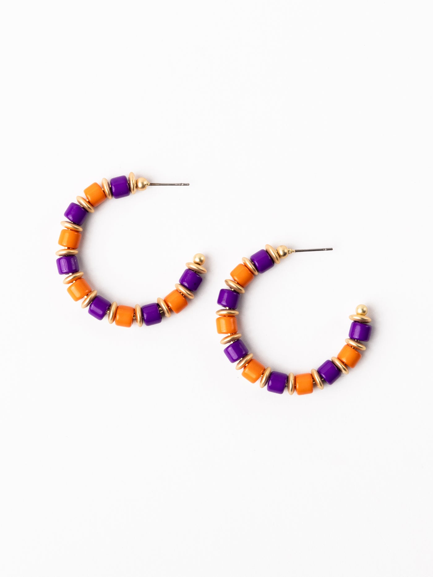 Cara Earrings | Purple + Orange