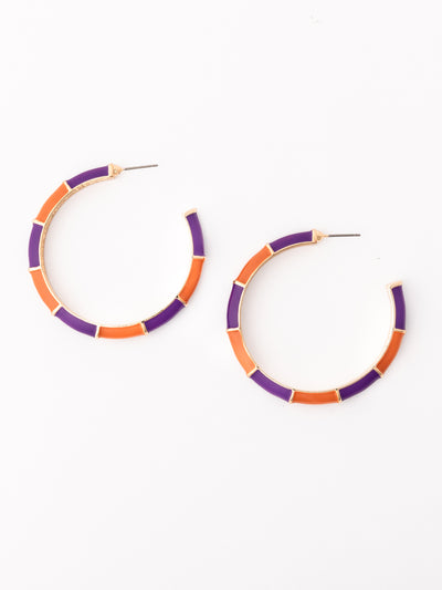 Ashlynn Earrings | Purple + Orange
