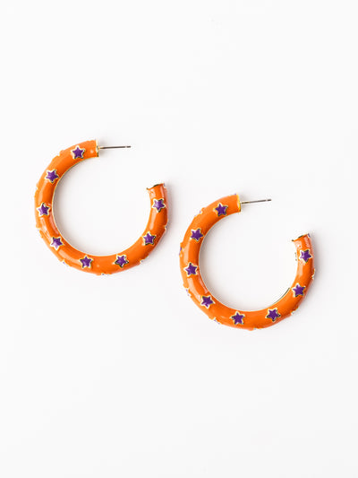 Justine Earrings | Purple + Orange