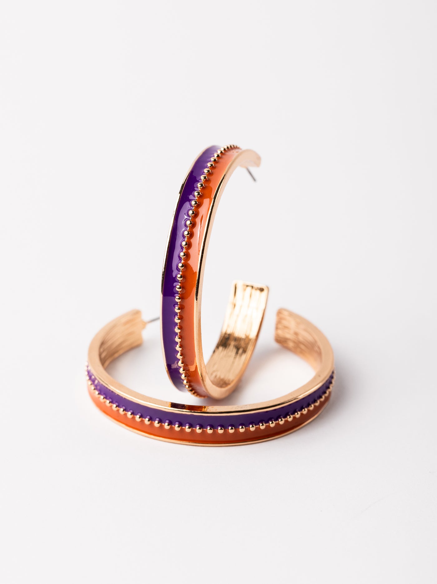 Meaghan Earrings | Purple + Orange