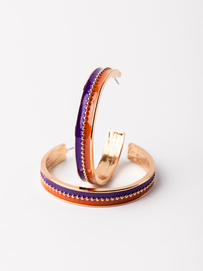 Meaghan Earrings | Purple + Orange
