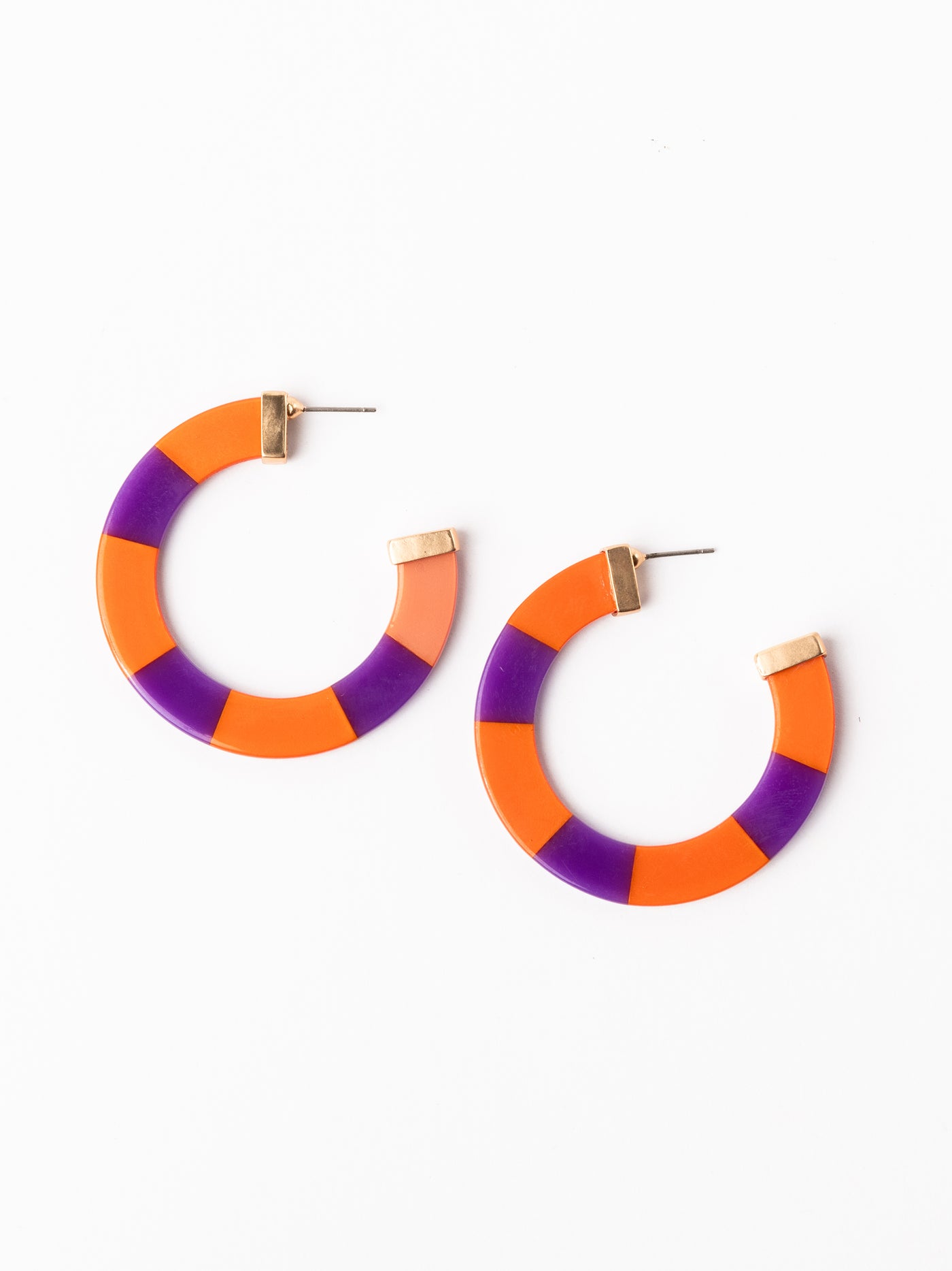 Melody Earrings | Purple + Orange