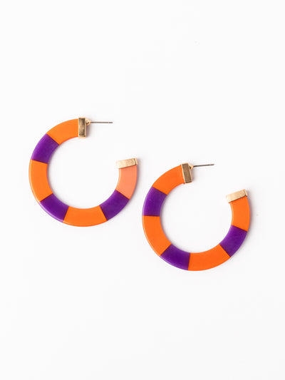 Melody Earrings | Purple + Orange