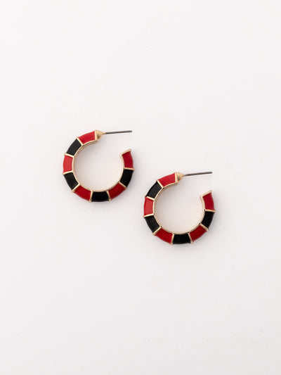 Ashlynn Earrings | Red + Black