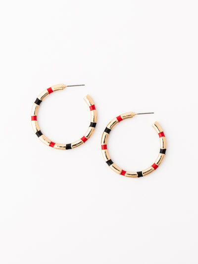 Nellie Earrings | Red + Black