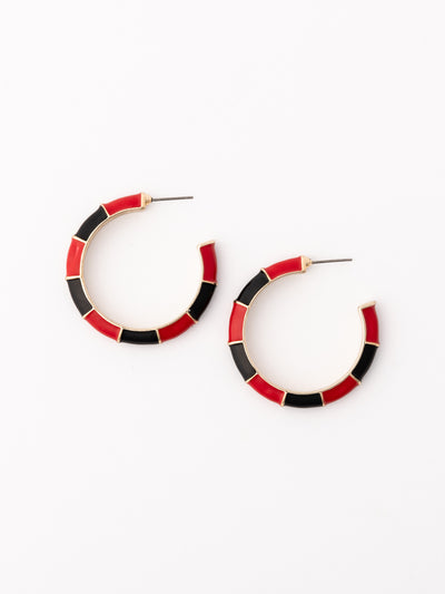 Ashlynn Earrings | Red + Black
