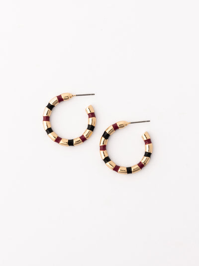 Nellie Earrings | Garnet + Black