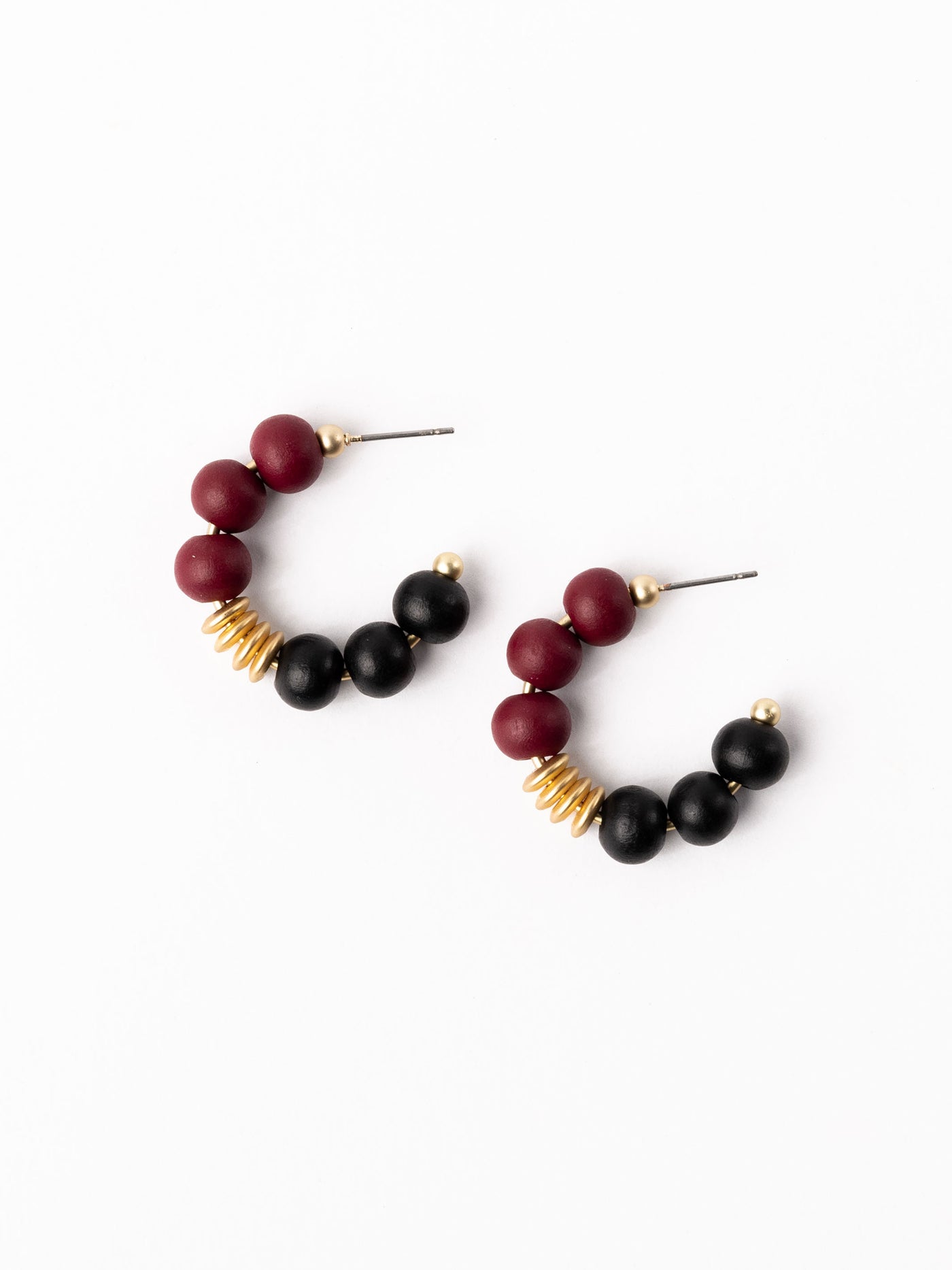 Kelly Earrings | Garnet + Black