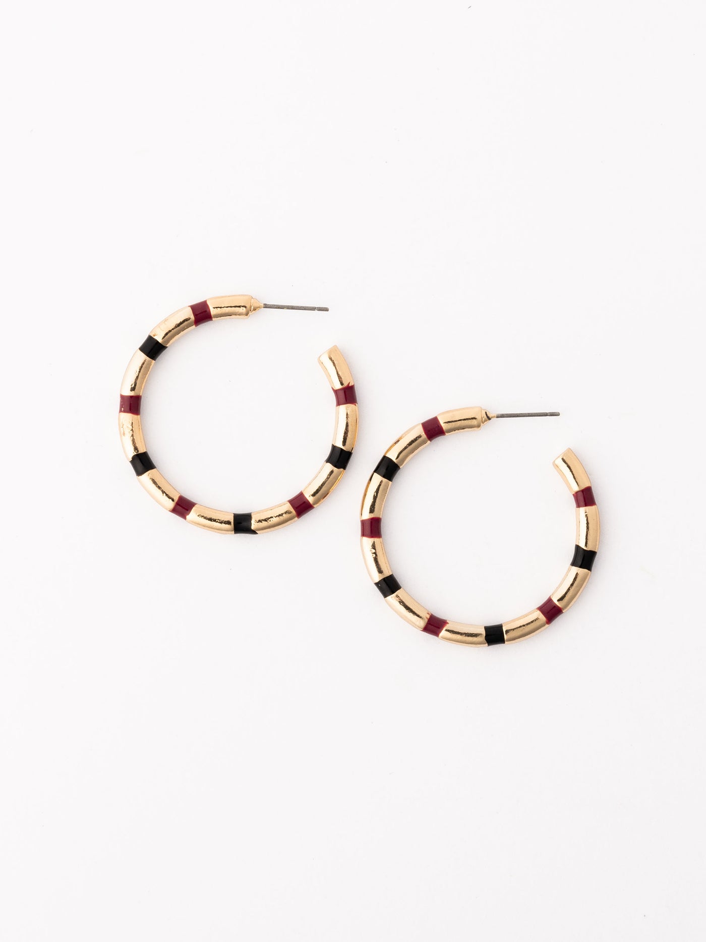 Nellie Earrings | Garnet + Black