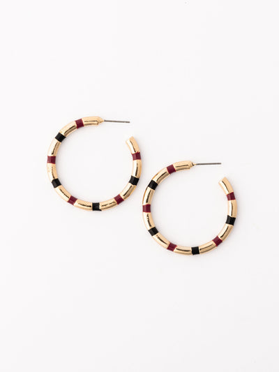 Nellie Earrings | Garnet + Black