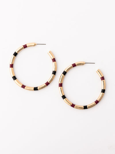 Nellie Earrings | Garnet + Black
