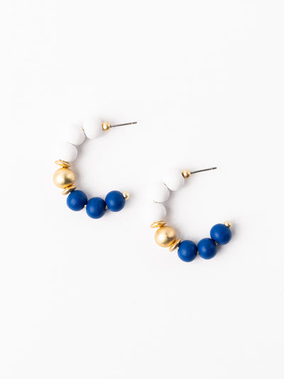 Janette Earrings | Blue + White