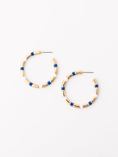 Nellie Earrings | Blue + White