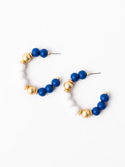 Janette Earrings | Blue + White
