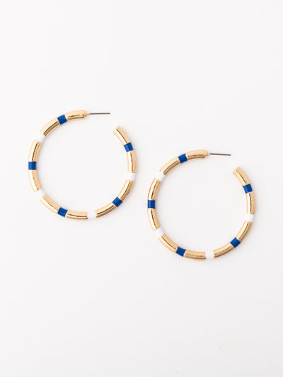Nellie Earrings | Blue + White