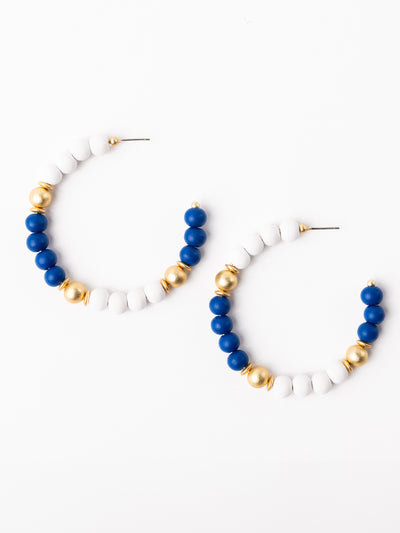 Janette Earrings | Blue + White