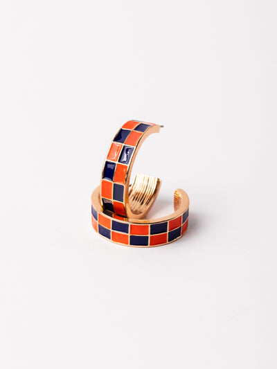 Sunny Earrings | Blue + Orange