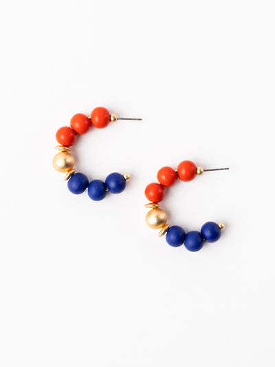 Janette Earrings | Blue + Orange