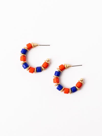 Cara Earrings | Blue + Orange
