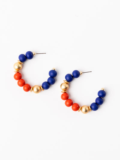 Janette Earrings | Blue + Orange