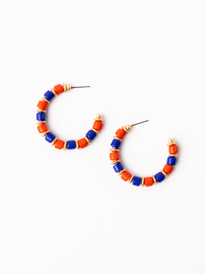 Cara Earrings | Blue + Orange