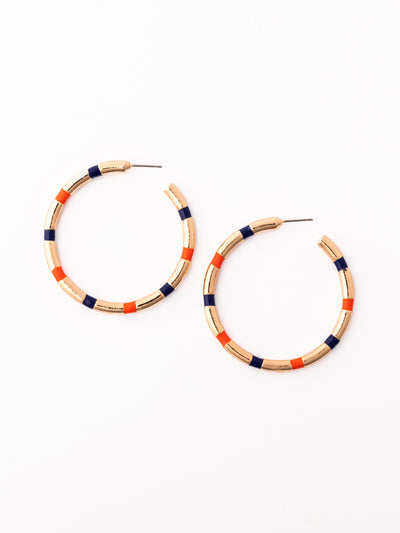 Nellie Earrings | Blue + Orange