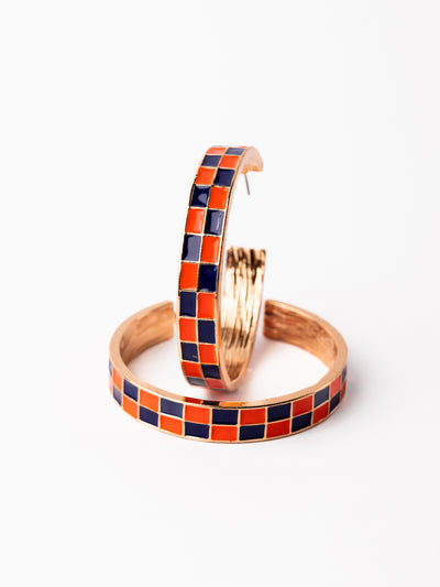 Sunny Earrings | Blue + Orange