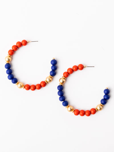 Janette Earrings | Blue + Orange