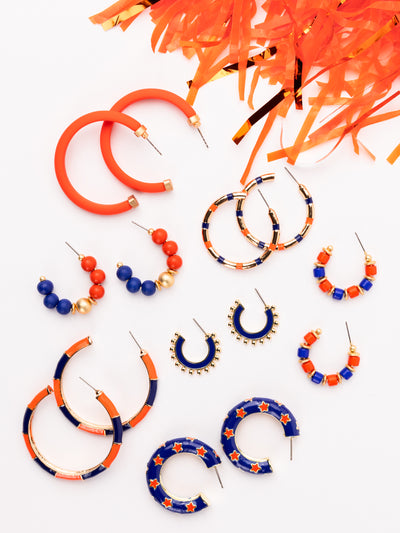 Sunny Earrings | Blue + Orange