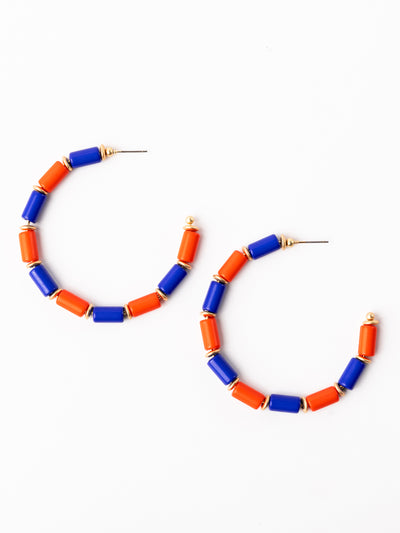 Cara Earrings | Blue + Orange