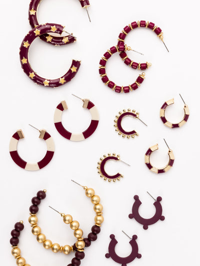 Kelly Earrings | Garnet + Gold