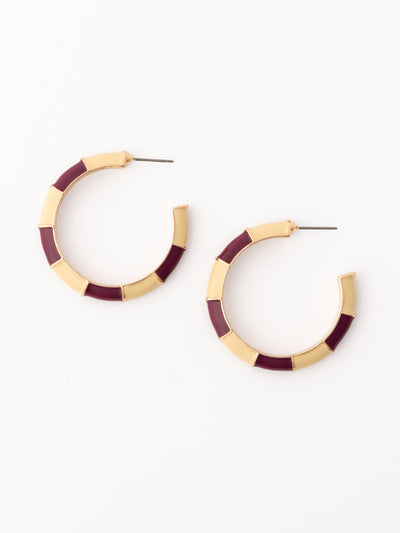Ashlynn Earrings | Garnet + Gold