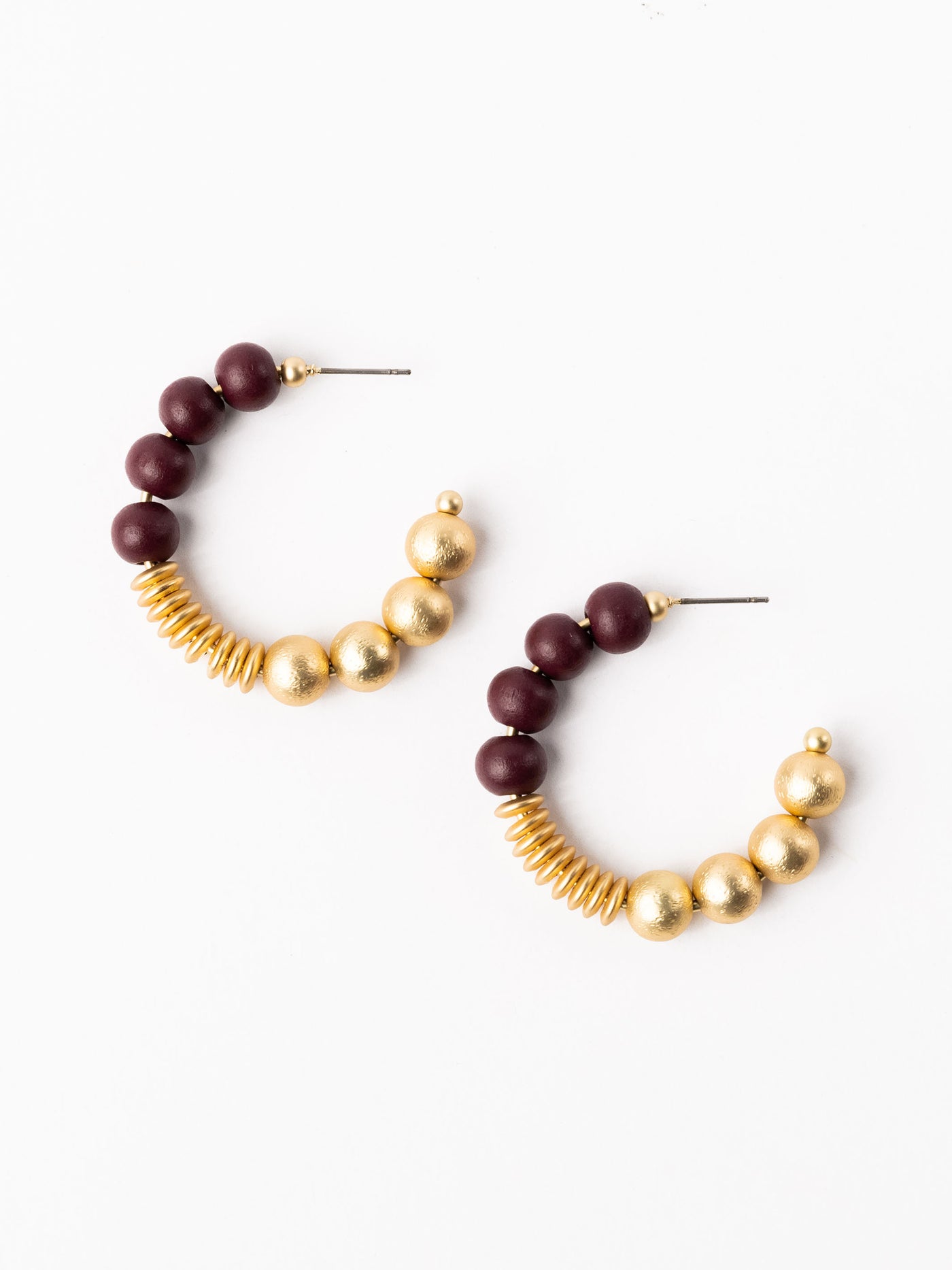 Kelly Earrings | Garnet + Gold