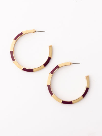 Ashlynn Earrings | Garnet + Gold