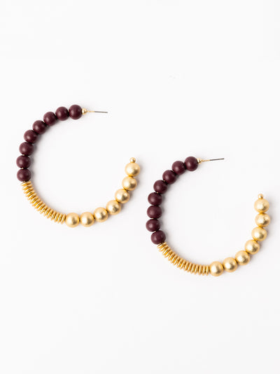 Kelly Earrings | Garnet + Gold