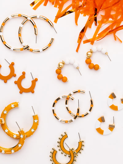 Hadley Earrings | Orange