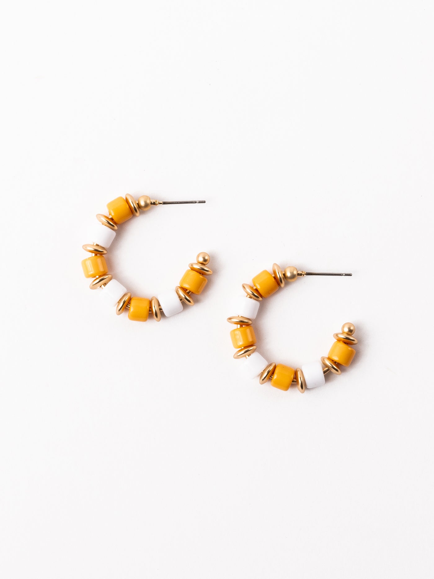 Cara Earrings | Orange + White