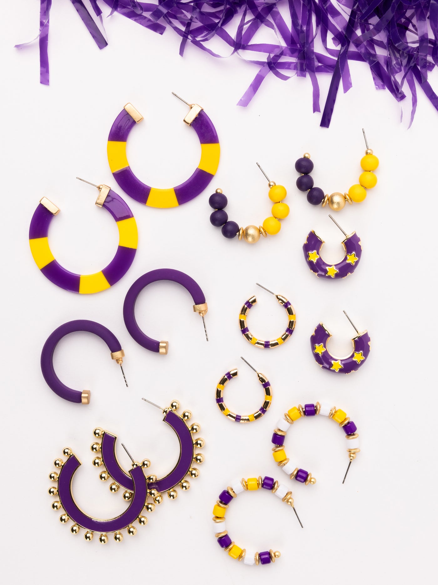 Melody Earrings | Purple + Gold