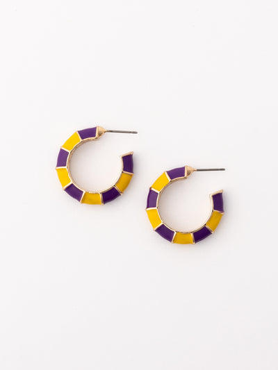 Ashlynn Earrings | Purple + Gold
