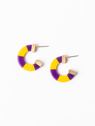 Melody Earrings | Purple + Gold