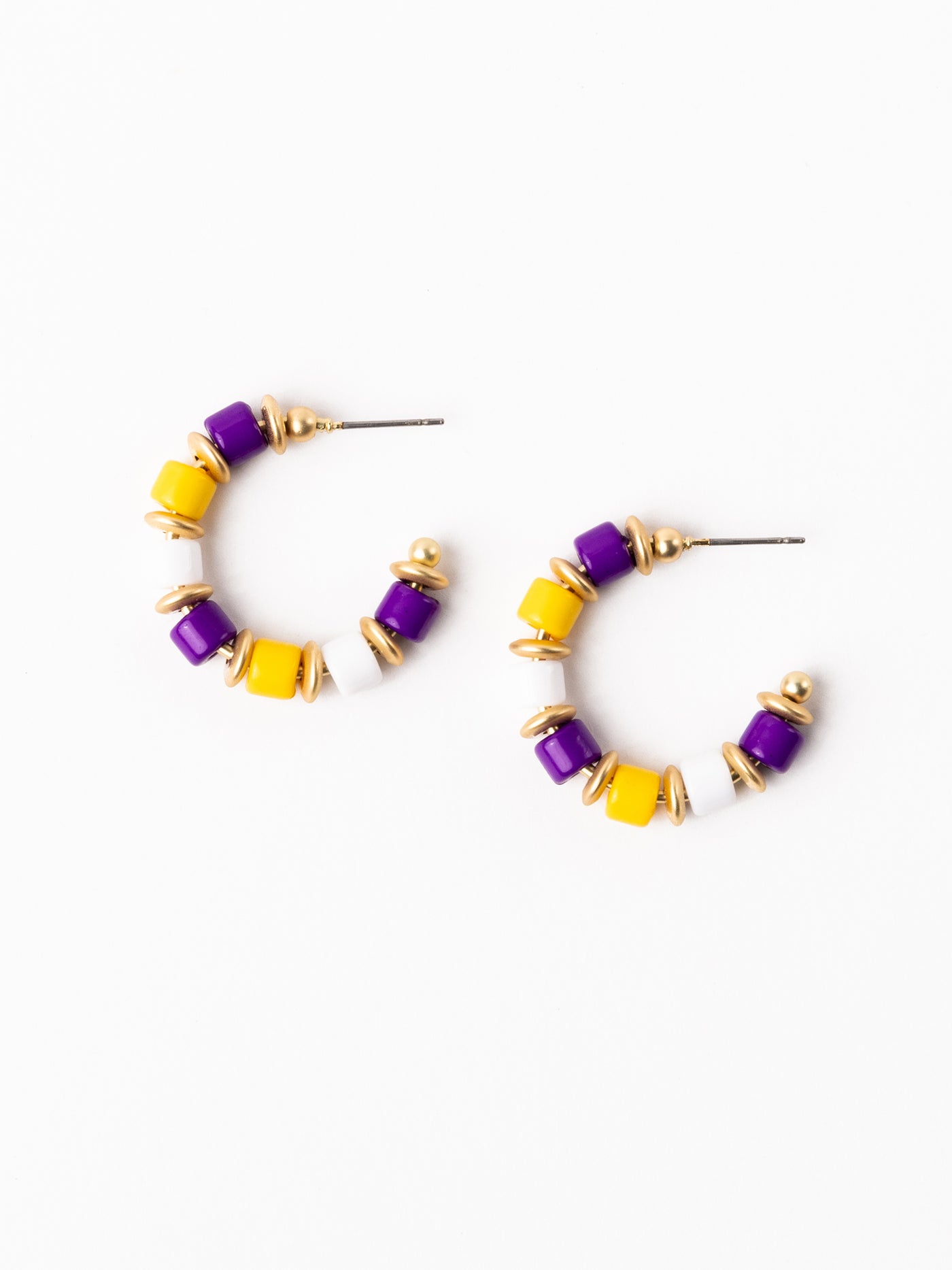Cara Earrings | Purple + Gold