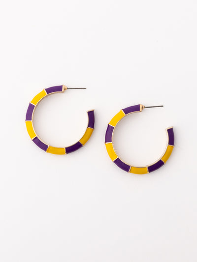 Ashlynn Earrings | Purple + Gold