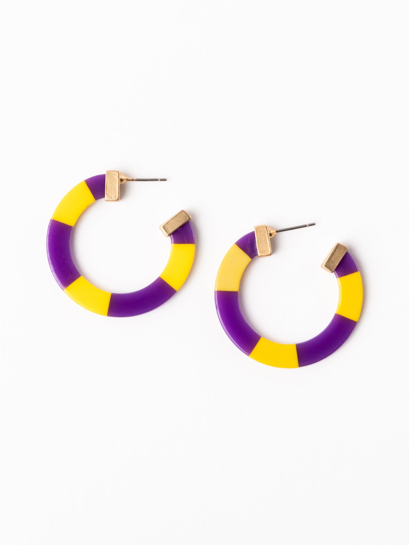 Melody Earrings | Purple + Gold